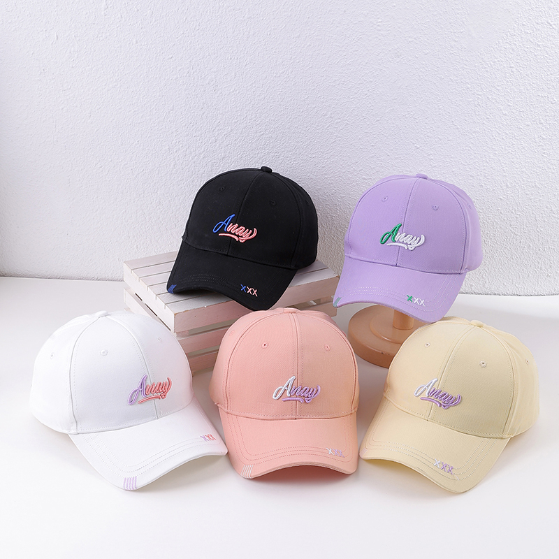 Embroidery Photoshop - เย็บปักถักร้อยสดใส AWAY สาม X ห้าหมวกเบสบอลแฟชั่นที่เรียบง่ายสําหรับผู้หญิงเล่นกลางแจ้งภาพถ่ายออกนอกบ้าน