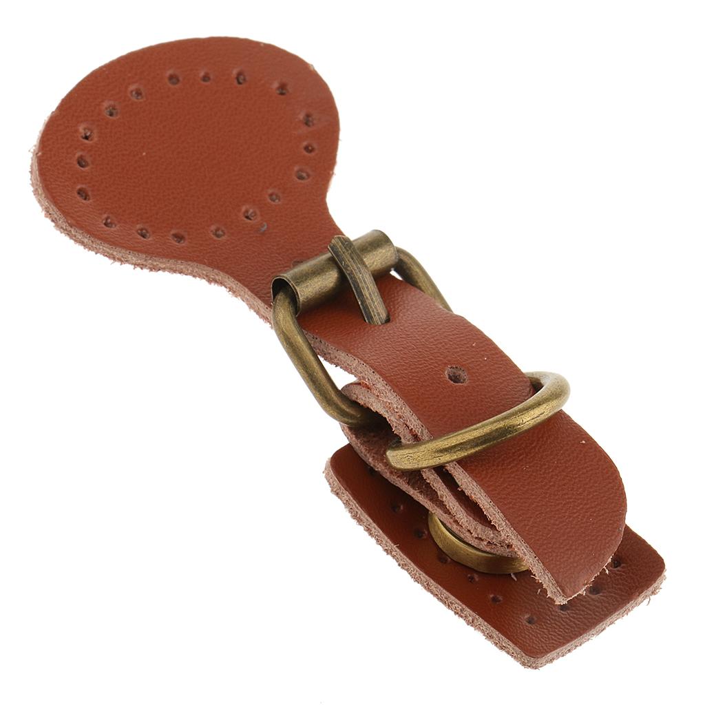 Embroidery On Leather - 2xSew บนหนัง Snap Buckles DIY กระเป๋าถือกระเป๋าถือสีกากี