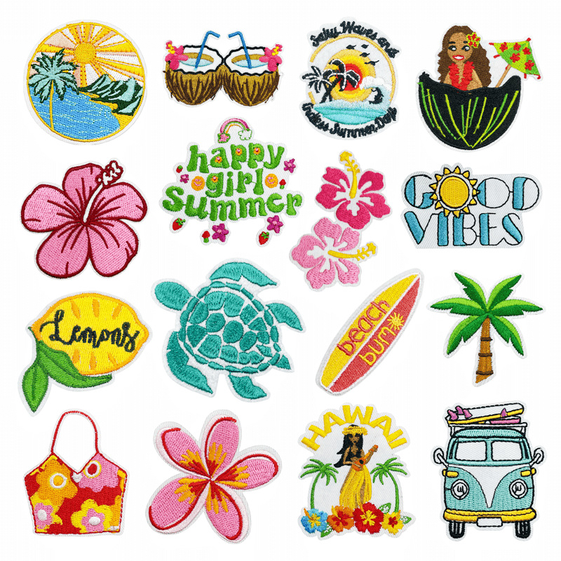 แพทช์ปักลายดอกไม้ชายหาดฮาวายฤด - Embroidery Letter M บทวิจารณ์และราคา