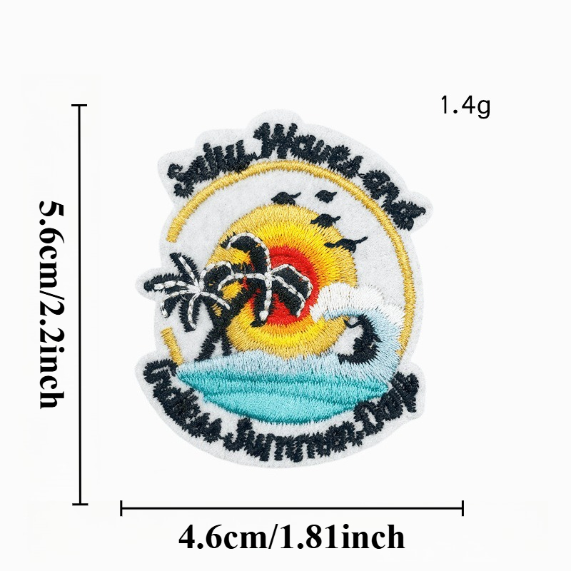 แพทช์ปักลายดอกไม้ชายหาดฮาวายฤด - Embroidery Letter M บทวิจารณ์และราคา