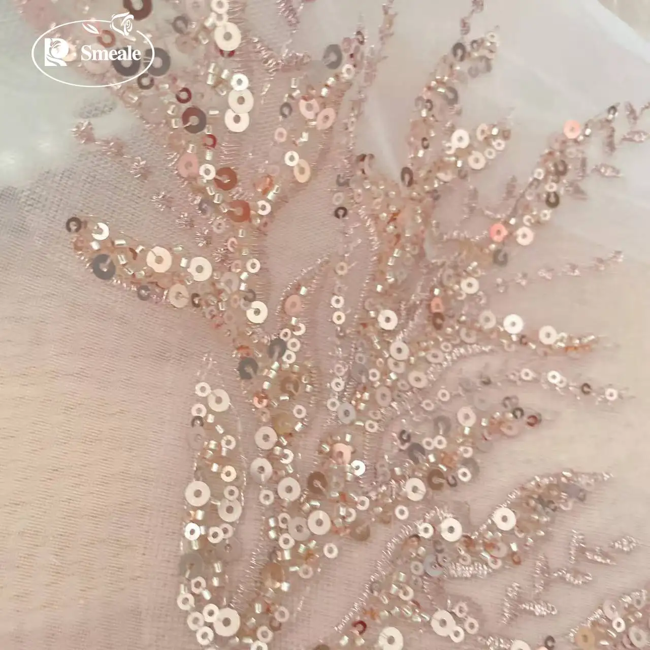 ลูกไม้ปักลายดอกไม้สีโรสโกลด์ปร - Embroidery Youtube บทวิจารณ์และราคา