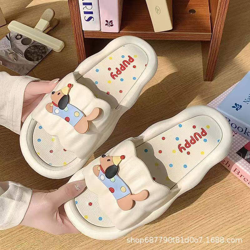 รองเท้าแตะรูปฮอทดอกการ์ตูนสำหร - Embroidery Flat Shoes บทวิจารณ์และราคา