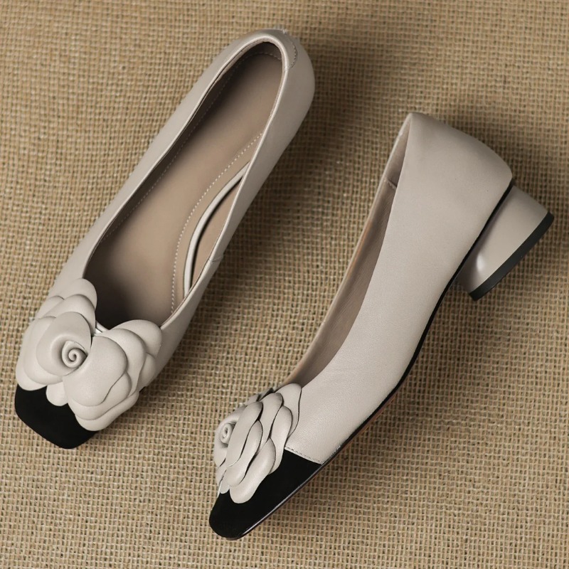 รองเท้าส้นสูงแบบสวมสำหรับผู้หญ - Embroidery Flat Shoes บทวิจารณ์และราคา