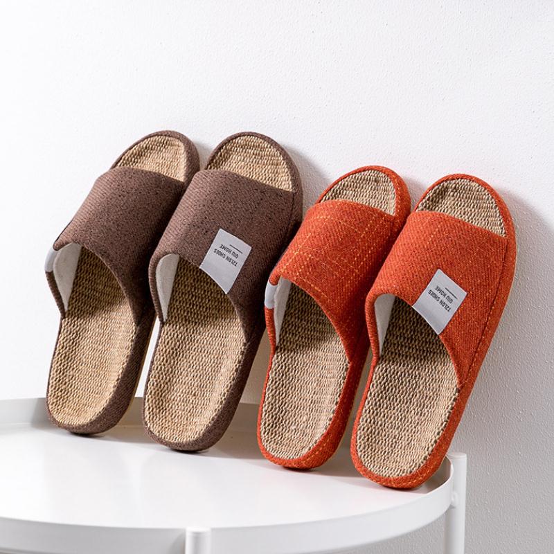 รองเท้าแตะผ้าลินินระบายอากาศสำ - Embroidery Flat Shoes บทวิจารณ์และราคา
