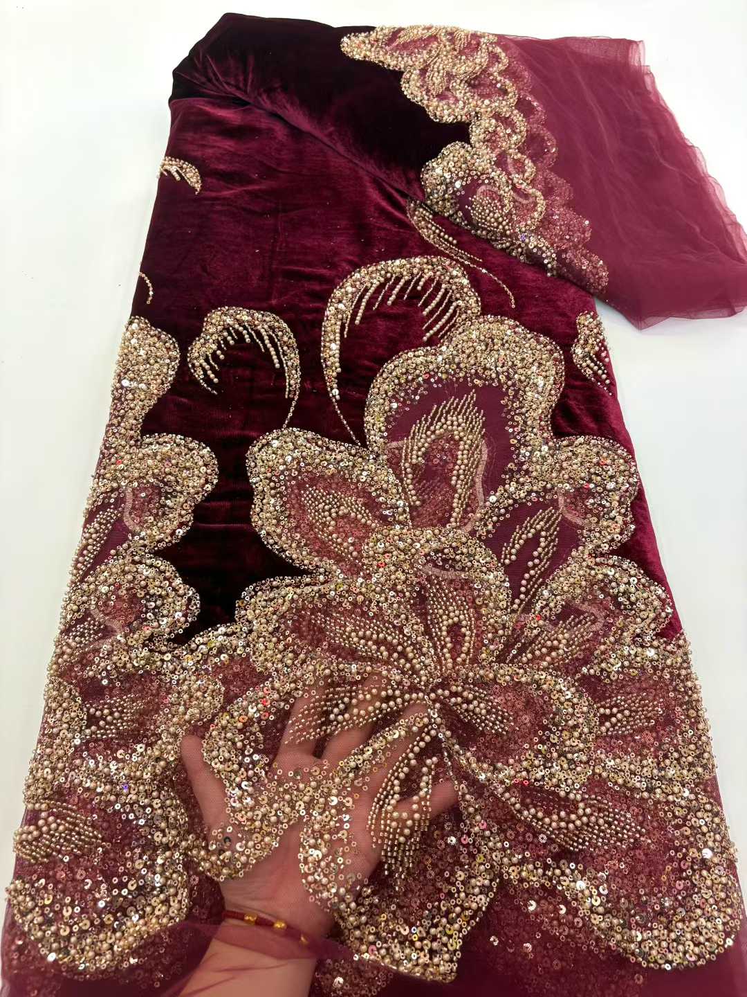 ผ้าลูกไม้ปักเลื่อมแบบหนักสไตล์ - Embroidery Abaya บทวิจารณ์และราคา