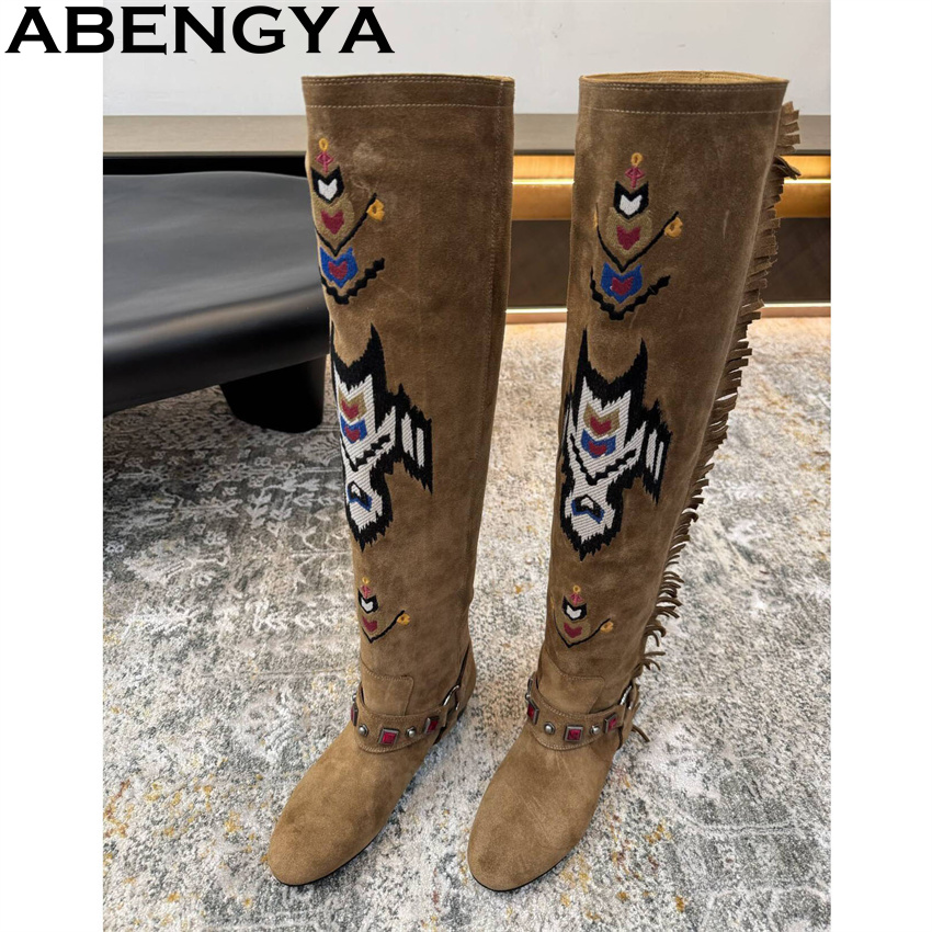 ABENGYA 2026ฤดูหนาวใหม่เข่ารอง - Embroidery On Leather บทวิจารณ์และราคา