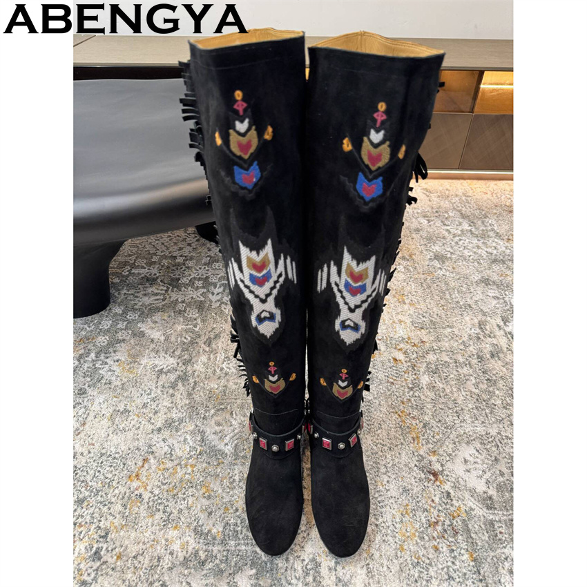 ABENGYA 2026ฤดูหนาวใหม่เข่ารอง - Embroidery On Leather บทวิจารณ์และราคา