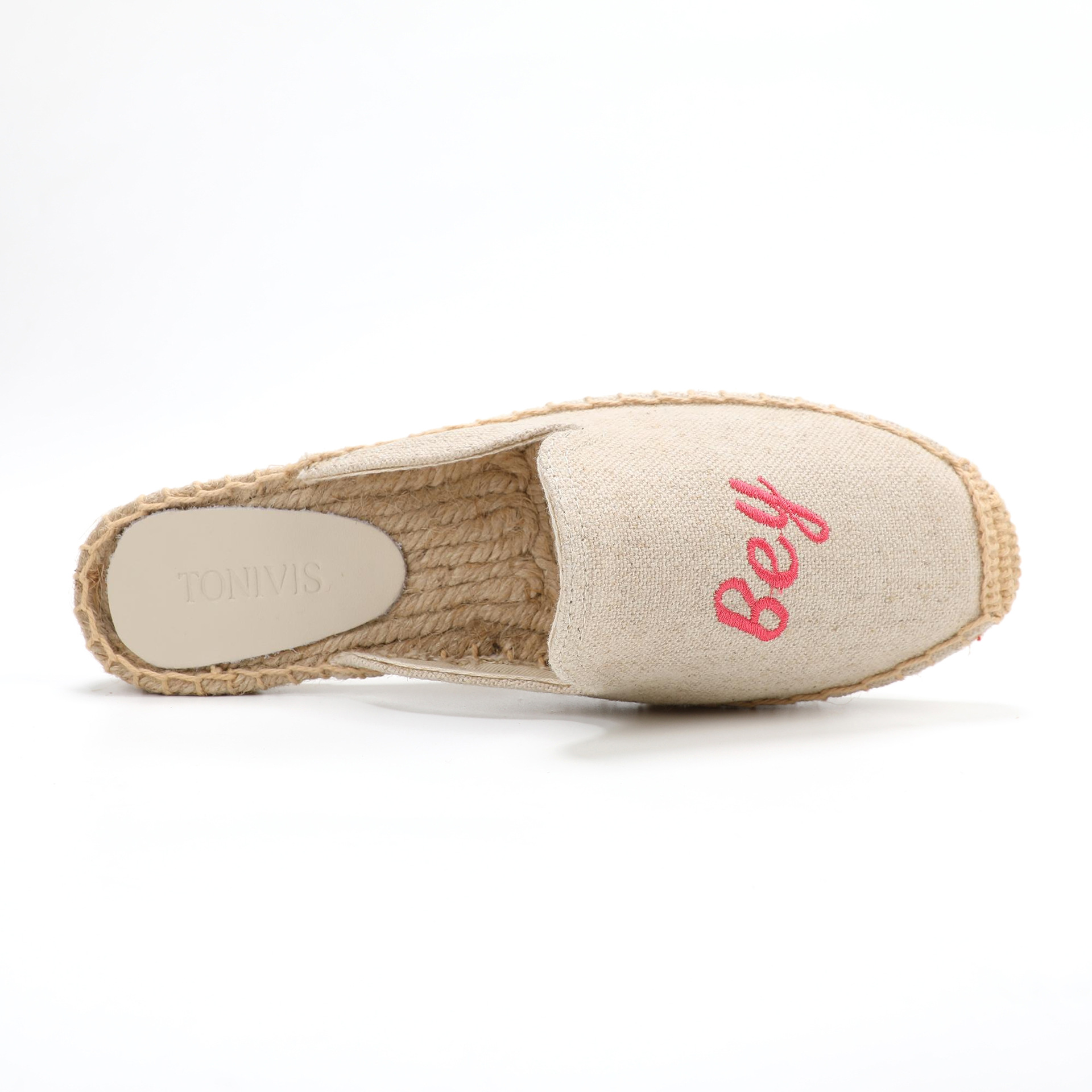 รองเท้าสลิปเปอร์ผ้าลินินปักลาย - Embroidery On Leather บทวิจารณ์และราคา