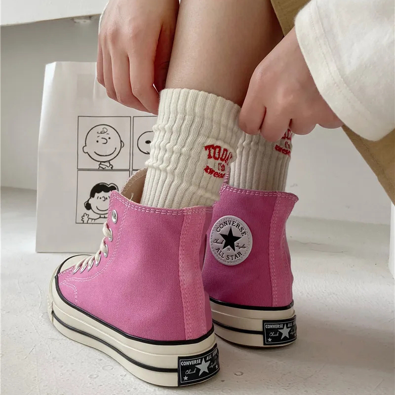 ถุงเท้าผ้าฝ้ายแบบตลกสำหรับผู้ช - Embroidery Letter M บทวิจารณ์และราคา