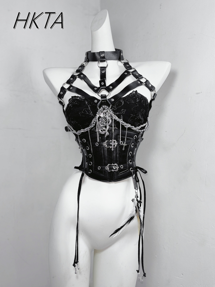 Dark สไตล์ Goth โซ่โลหะเอว Ros - Embroidery Youtube บทวิจารณ์และราคา