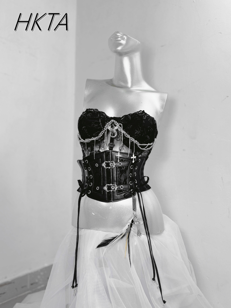 Dark สไตล์ Goth โซ่โลหะเอว Ros - Embroidery Youtube บทวิจารณ์และราคา