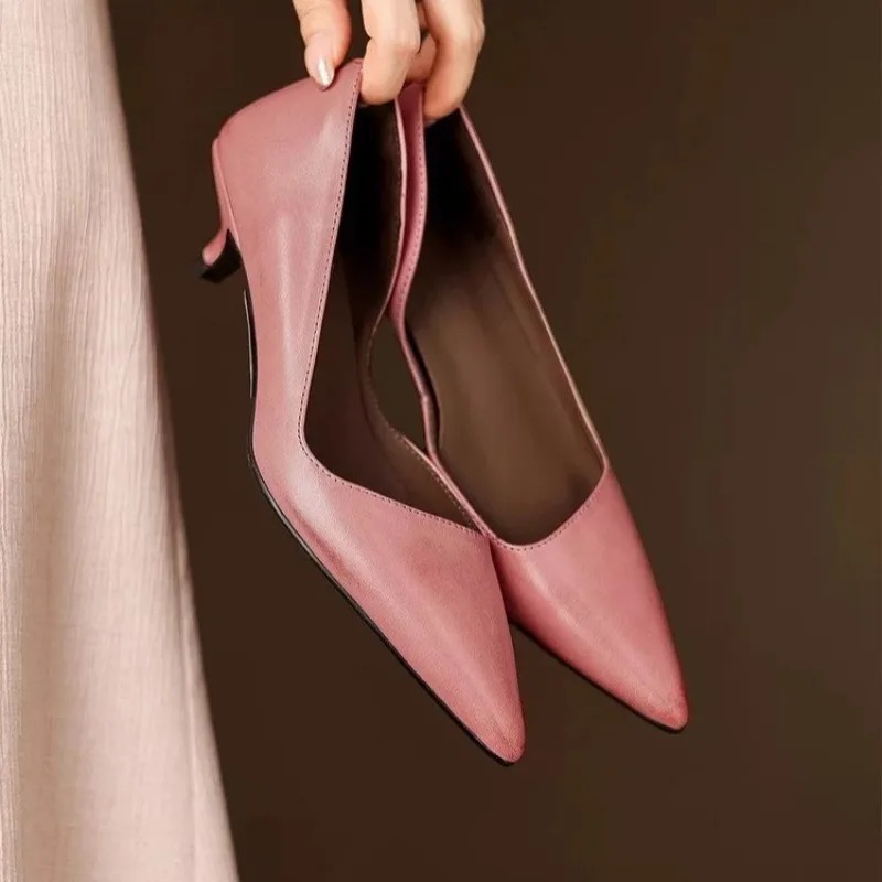 รองเท้าส้นเข็มหัวแหลมแฟชั่นสำห - Embroidery Flat Shoes บทวิจารณ์และราคา