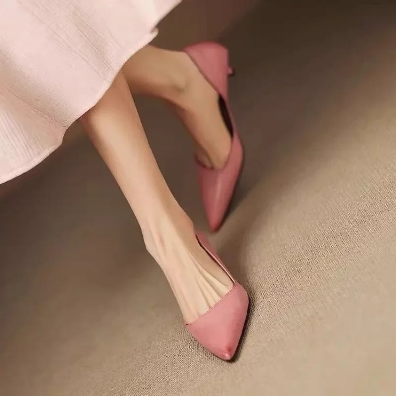 รองเท้าส้นเข็มหัวแหลมแฟชั่นสำห - Embroidery Flat Shoes บทวิจารณ์และราคา