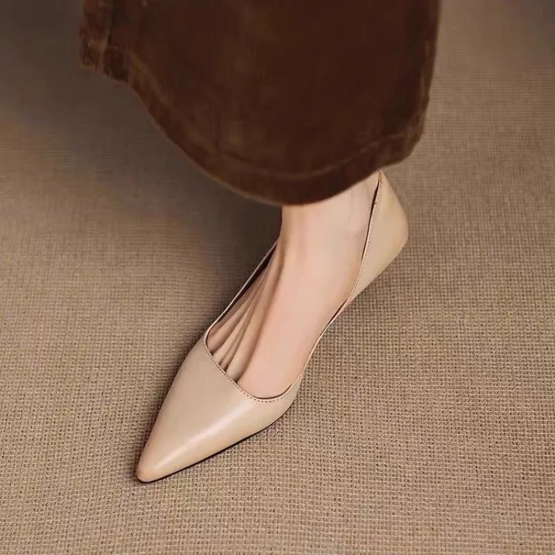 รองเท้าส้นเข็มหัวแหลมแฟชั่นสำห - Embroidery Flat Shoes บทวิจารณ์และราคา