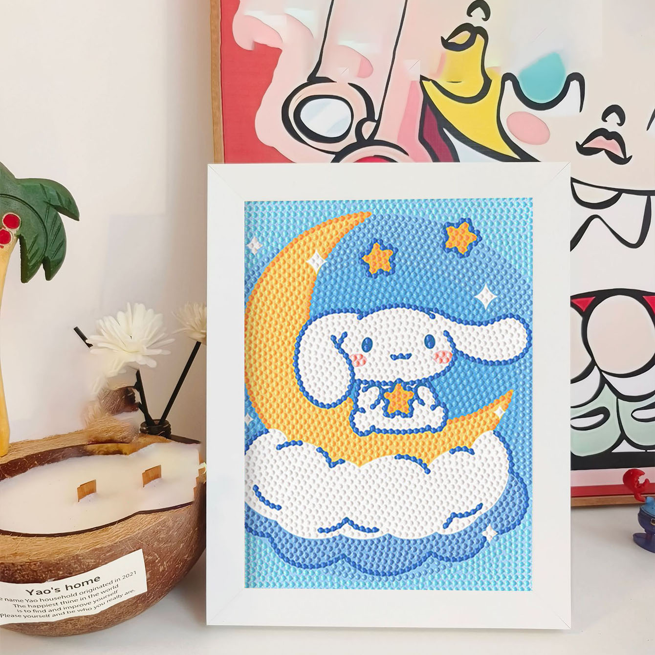 ภาพวาดตกแต่งคริสตัลเพชรเต็มรูป - Embroidery Art บทวิจารณ์และราคา