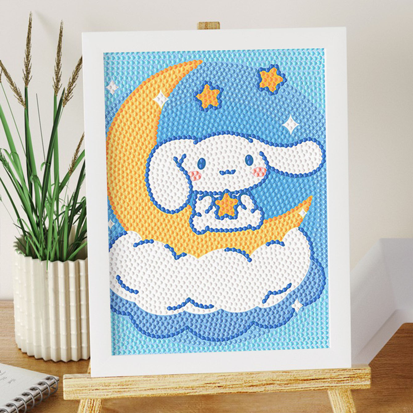 ภาพวาดตกแต่งคริสตัลเพชรเต็มรูป - Embroidery Art บทวิจารณ์และราคา