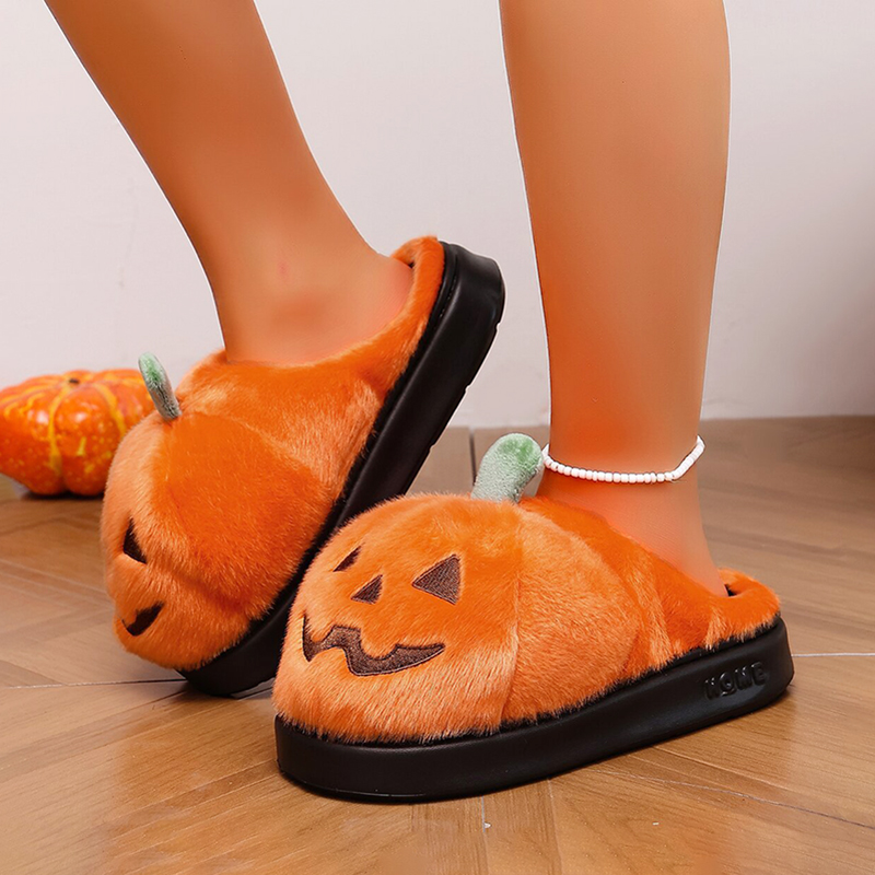 รองเท้าแตะผ้ากำมะหยี่ลายฟักทอง - Embroidery Flat Shoes บทวิจารณ์และราคา
