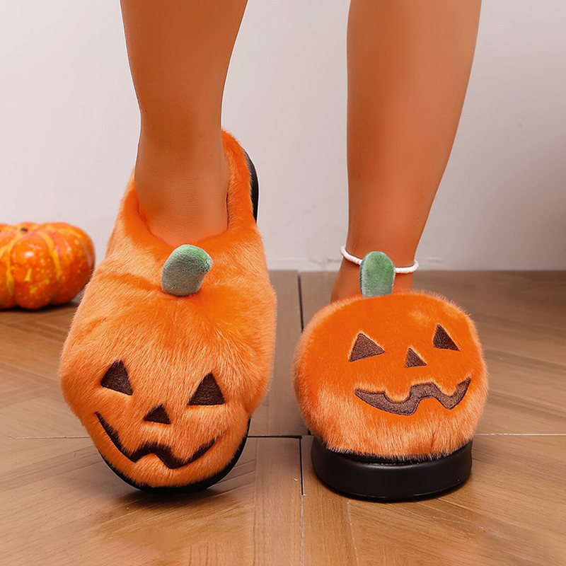 รองเท้าแตะผ้ากำมะหยี่ลายฟักทอง - Embroidery Flat Shoes บทวิจารณ์และราคา