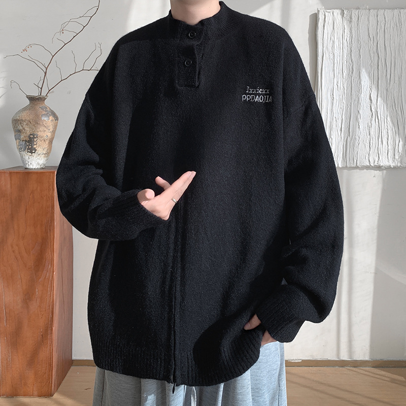 เสื้อสเวตเตอร์ถักหนาสำหรับผู้ช - Embroidery Letter M บทวิจารณ์และราคา