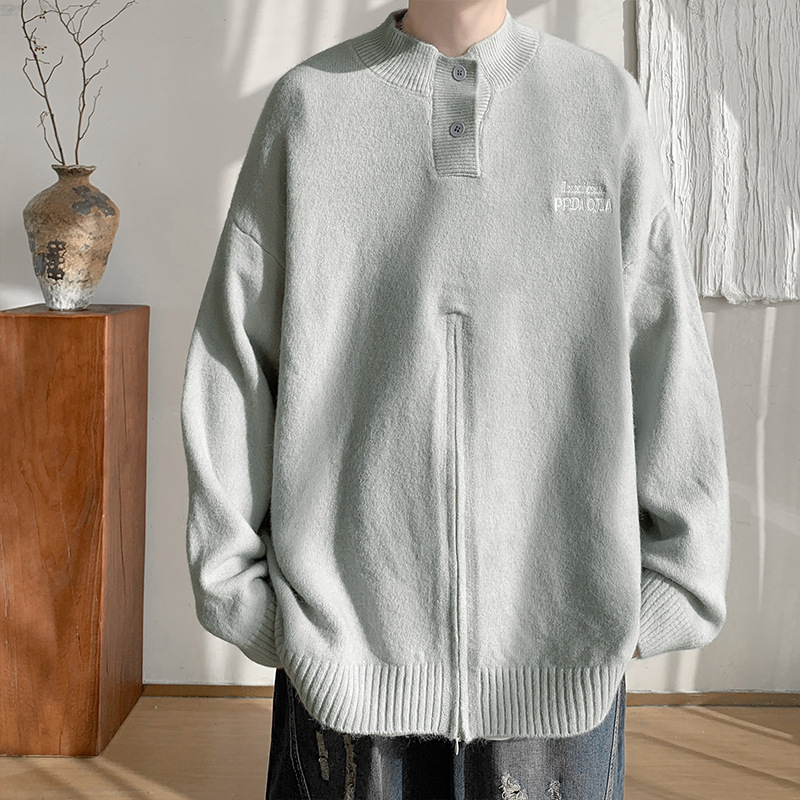 เสื้อสเวตเตอร์ถักหนาสำหรับผู้ช - Embroidery Letter M บทวิจารณ์และราคา