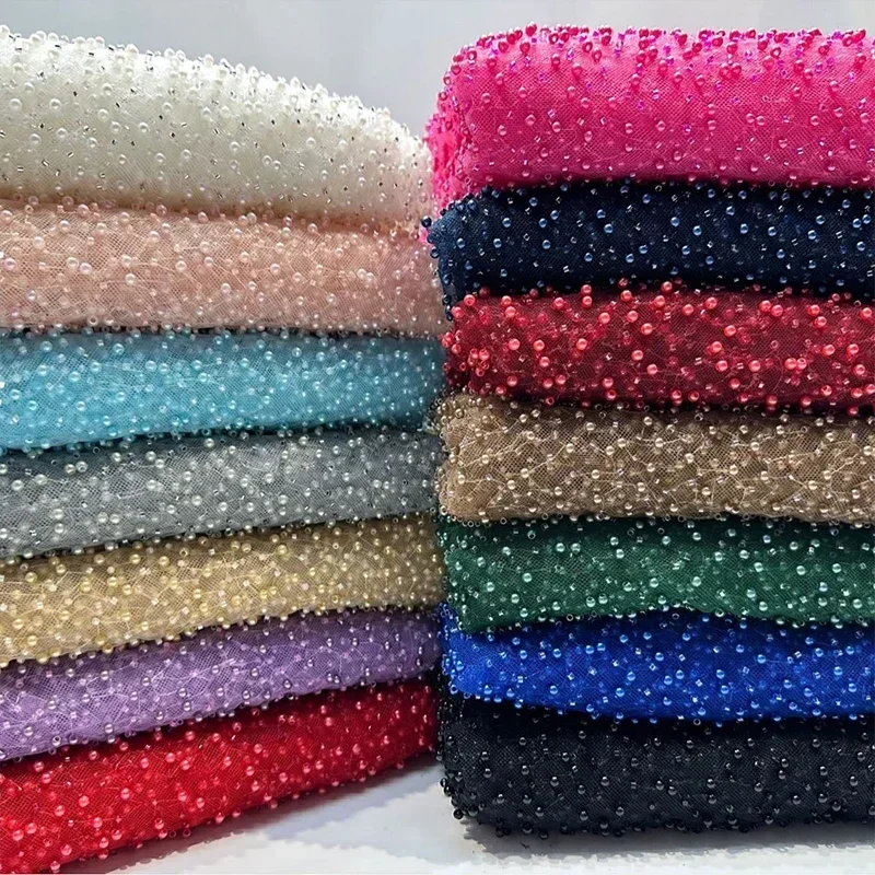 1 YARD เพิร์ลผ้าตาข่ายรอบลูกปั - Embroidery Youtube บทวิจารณ์และราคา