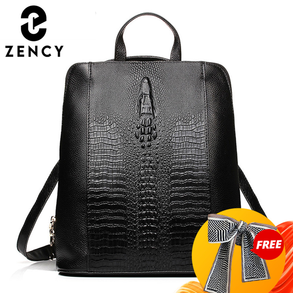 กระเป๋าเป้สะพายหลังหนังจระเข้ส - Embroidery On Leather บทวิจารณ์และราคา